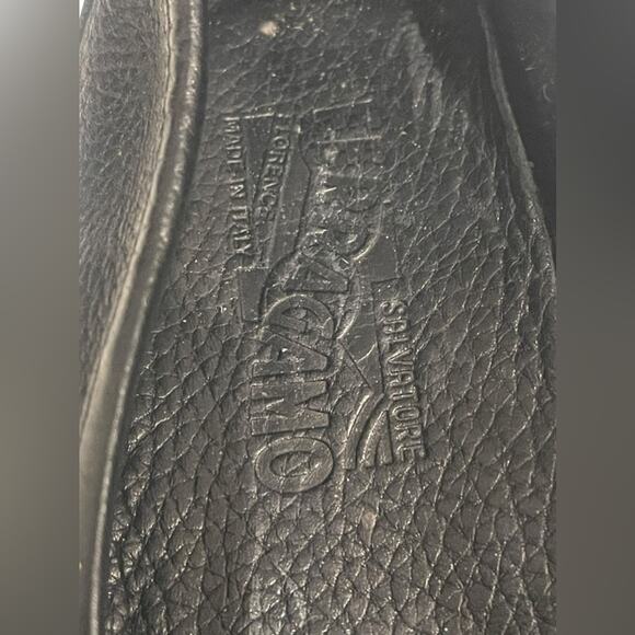 Salvatore Ferragamo Mens Black Pebble Leather Side Buckle Loafer Dress Shoe 10.5 main image 9